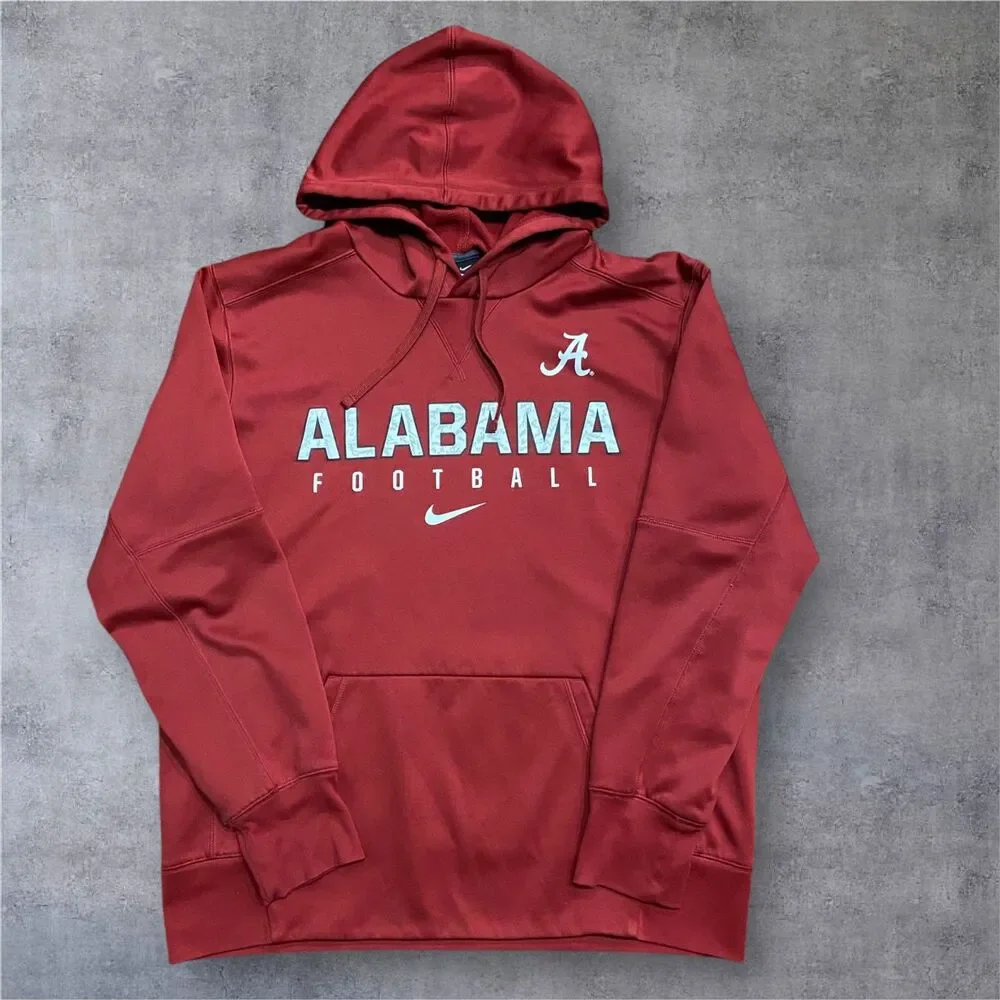 Nike Athletic Thermafit NCAA Alabama Crimson Tide Maroon Hoodie Men's Size Large - Picture 1 of 9